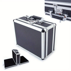 Double Sided Aluminum Pistol Gun Case Security Handgun Carry Storage Box