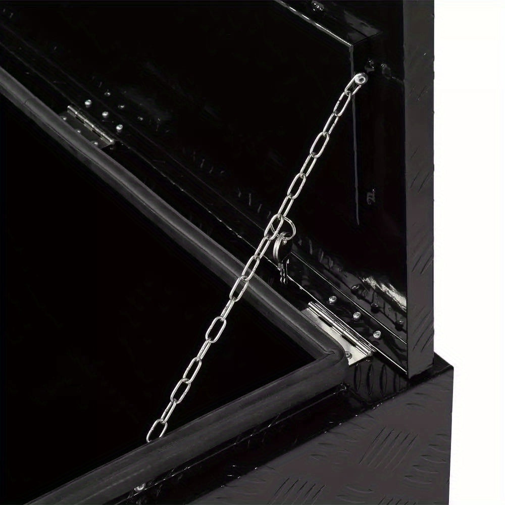 36Inches Heavy Duty Black Aluminum Tool Box Truck Storage Underbody ATV/RV/Trailer with Lock