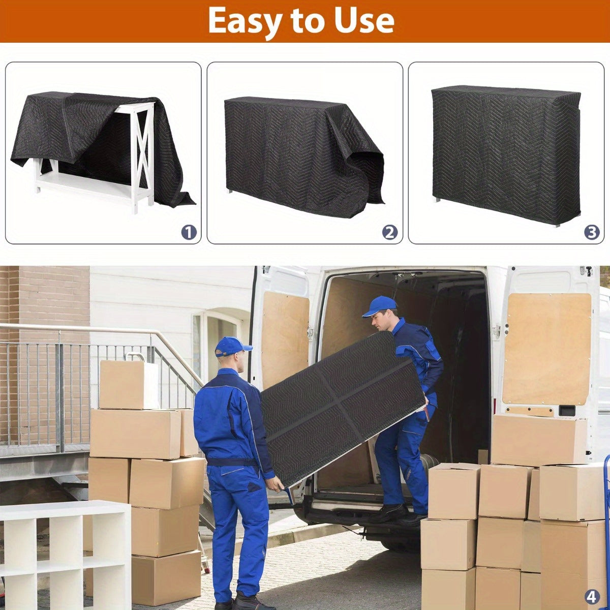 6 Heavy Duty Moving Packing Blankets - Ultra Thick 72x80 Pro Furniture Pads