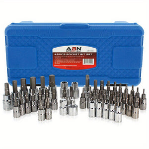 Master Combination Torx Bit Socket Set - 45pc SAE and Metric Hex Socket Set