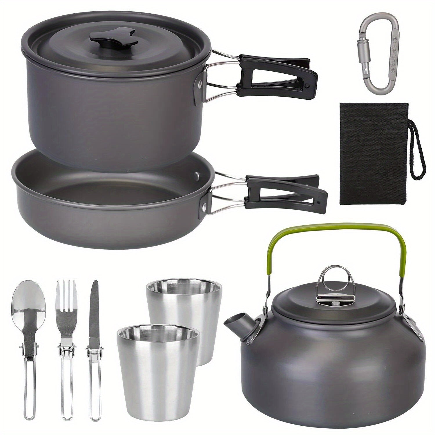 Portable Outdoor Camping Cookware Backpacking Hiking Cooking Pot Pans Equipment