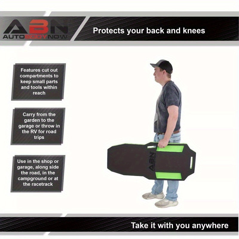Car Creeper Foam Pad - 41in Sliding Mechanic Ground Mat with Tool Slots