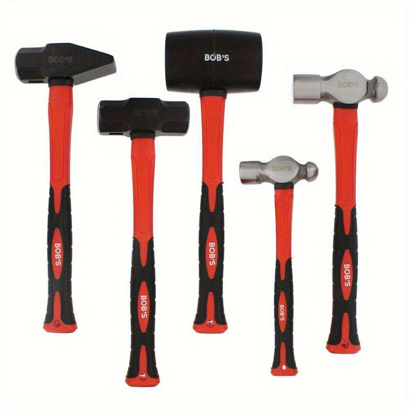 BISupply 5 Piece Hammer Set Mechanic Tool Kit - Nail Hammer Shop Automotive Set