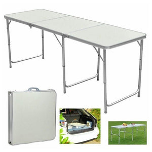 6' Ft Aluminum Camping Folding Table Portable Office Camping Picnic BBQ
