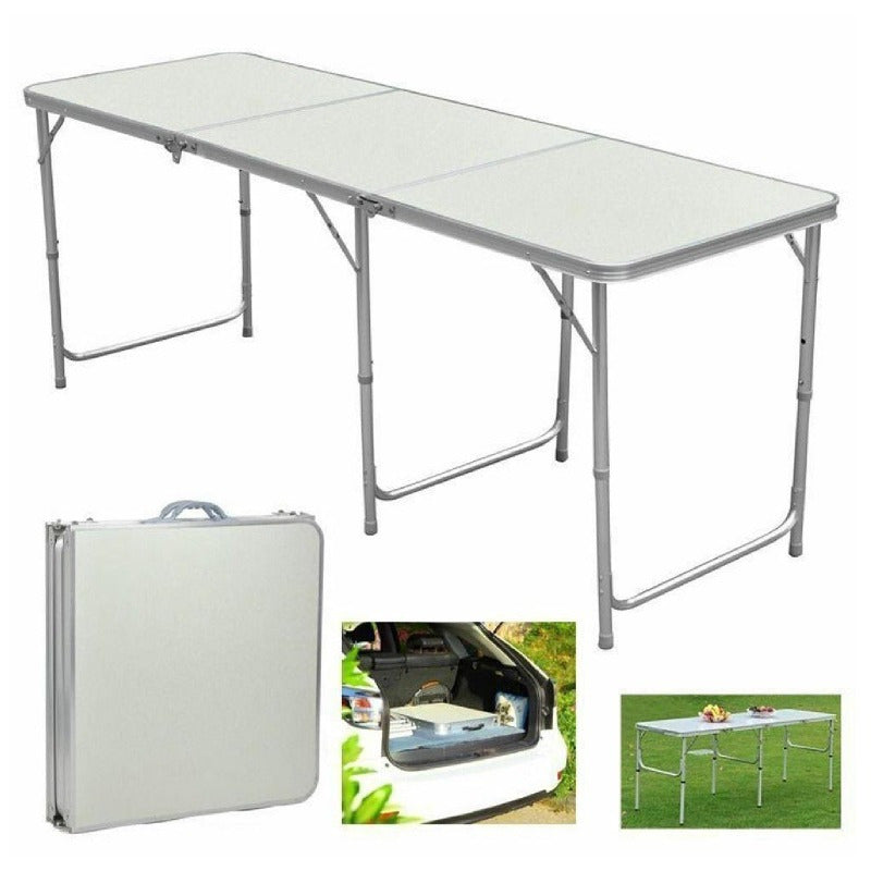 6' Ft Aluminum Camping Folding Table Portable Office Camping Picnic BBQ