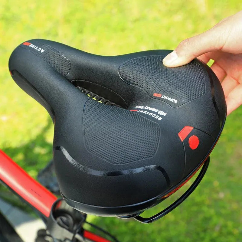 Memory Foam Mountain Bike Seat Saddle Waterproof Visibility Back Reflector. A Memory Foam Mountain Bike Seat Saddle Waterproof Visibility Back Reflector. A