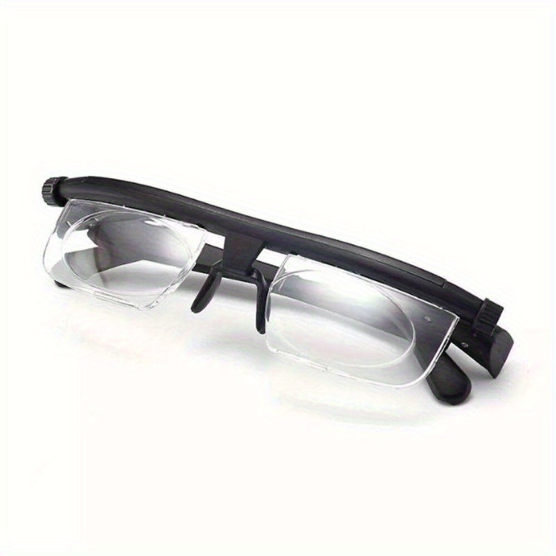 Adjustable Focus Reading & Distance Vision Eyeglasses – Dial-Control Variable Power Glasses for Men & Women