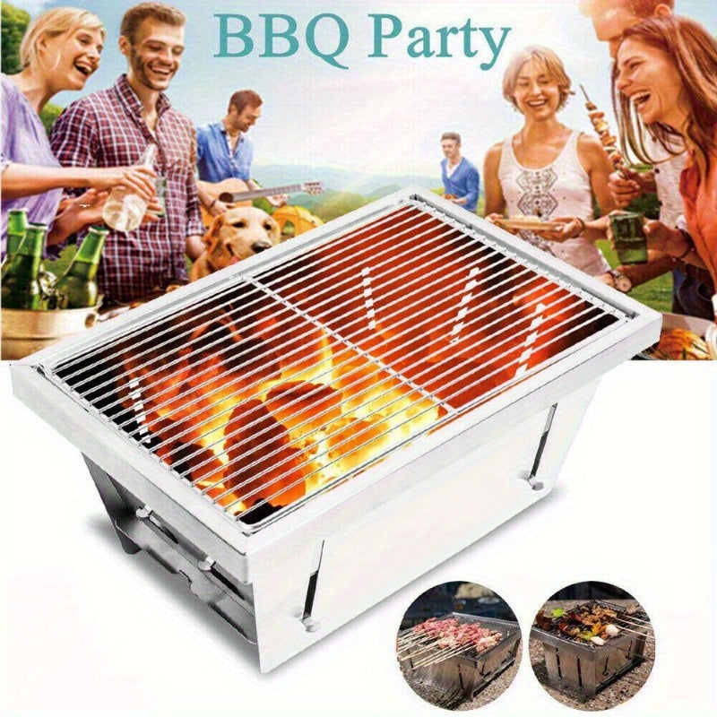 Portable Foldable BBQ Grill Charcoal Stove Outdoor Camping Cooker