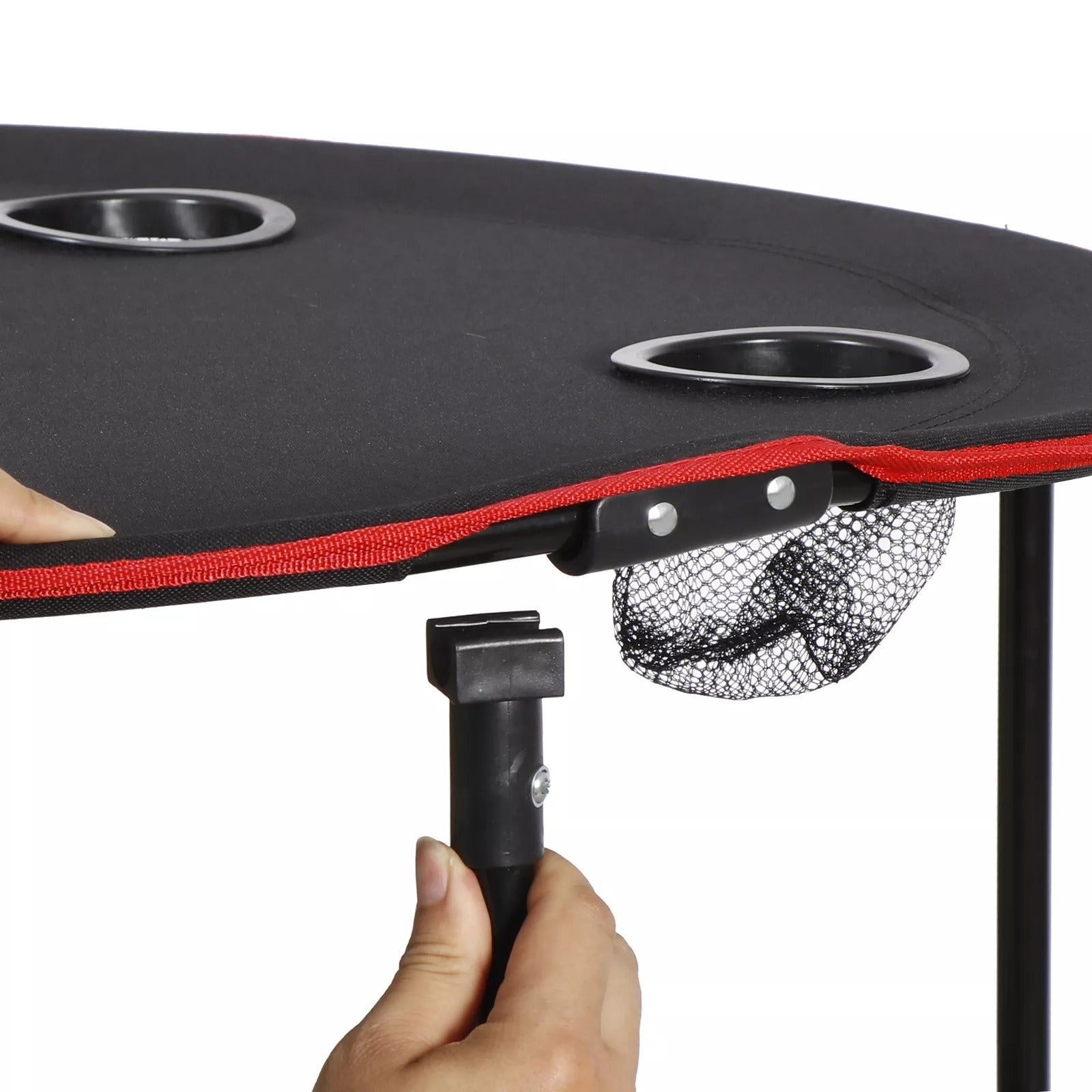 Folding Picnic Table – Portable Outdoor Camping Table with 4 Cup Holders & Bags!