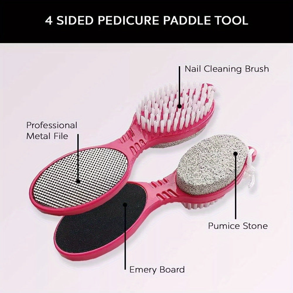 2 Pcs 4-in-1 Pedicure Paddle Kit - Smooth, Soften & Revive Your Feet!