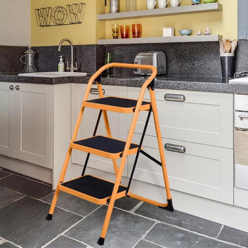 Protable 3 Step Ladder Folding Non Slip Safety Tread Heavy Duty 330lbs Capacity