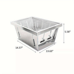 Portable Foldable BBQ Grill Charcoal Stove Outdoor Camping Cooker