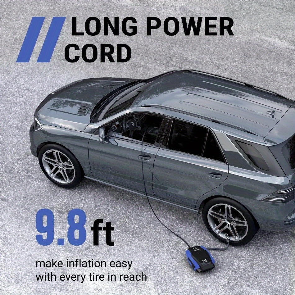 Car Tire Inflator Electric Pump Auto 12V Heavy Duty Portable Air Compressor