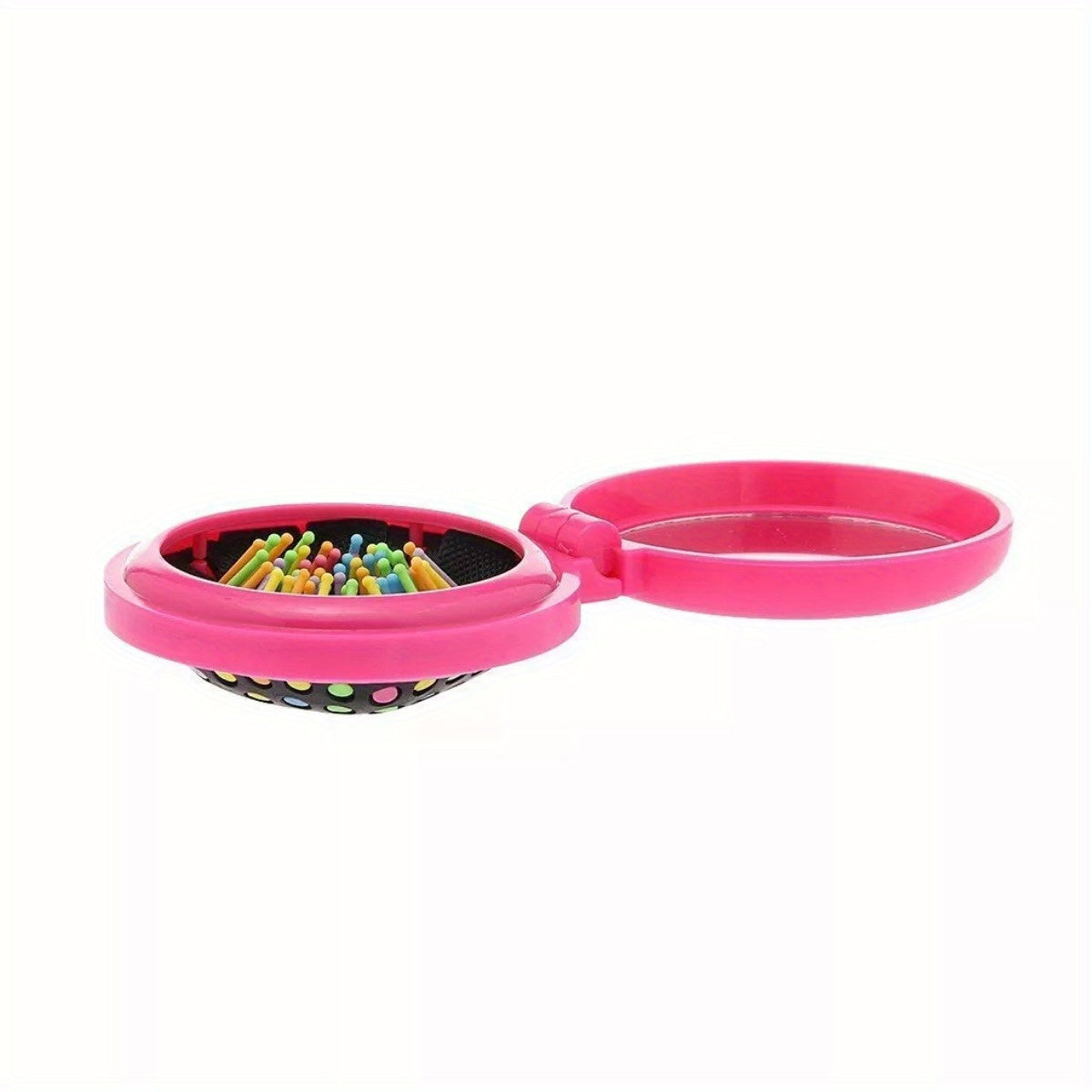 Random Color 3-Pack Folding Hair Brush & Mirror - Compact, Travel-Friendly & Purse-Ready!