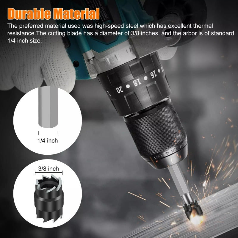 14Pcs 3/8" Double Sided Spot Weld Cutter Remover Drill Bit Welder Cut Rotary Kit Tools & Workshop Equipment High-Speed Steel