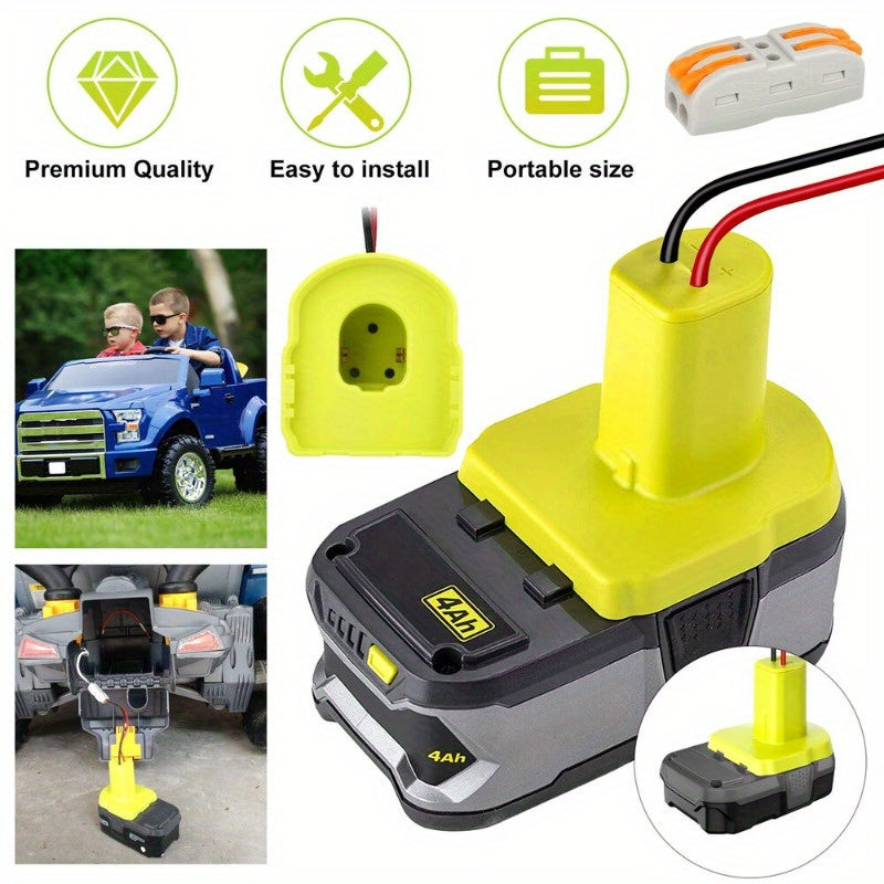 Tool Wheel Adapter Li-ion Battery Without Battery Wire Connector Workshop Power Adapter Equipment One 18V