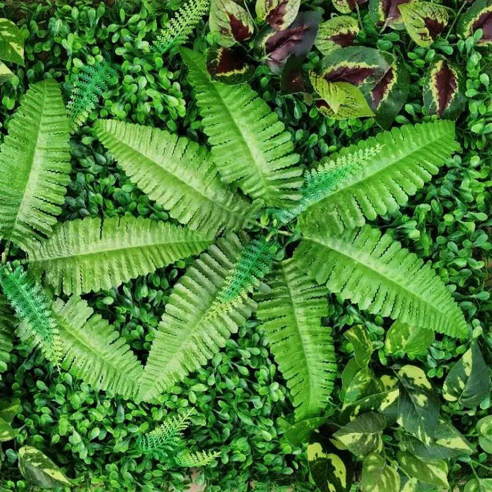 9 Pcs Artificial Greenery Wall Hedge Grass Panels Foliage Fence Decoration
