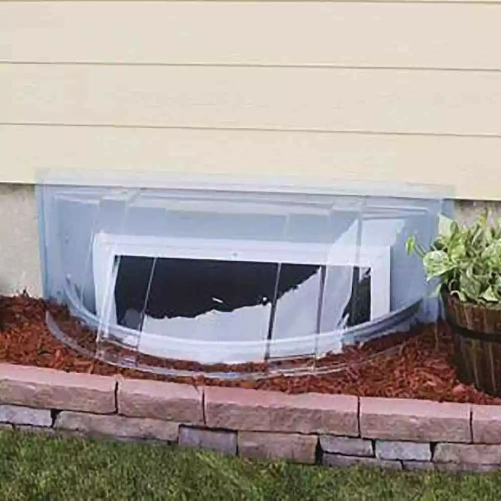Round Bubble Window Well Cover, 39x17x15 in, Economy Design, 1 Pack