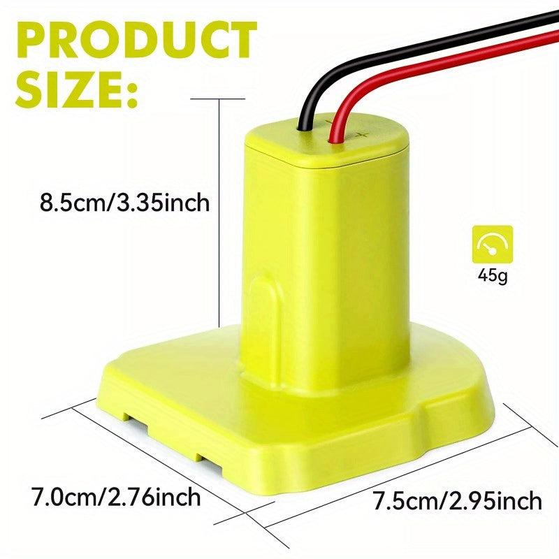 Tool Wheel Adapter Li-ion Battery Without Battery Wire Connector Workshop Power Adapter Equipment One 18V