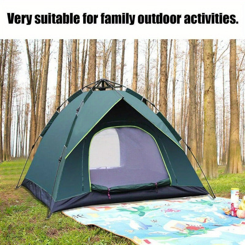 3-4 Person Camping Pop Up Tent Outdoor Hiking Waterproof Canopy Dome Tent Green
