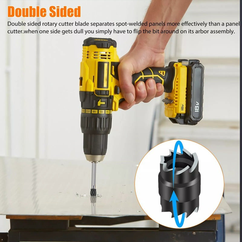 14Pcs 3/8" Double Sided Spot Weld Cutter Remover Drill Bit Welder Cut Rotary Kit Tools & Workshop Equipment High-Speed Steel