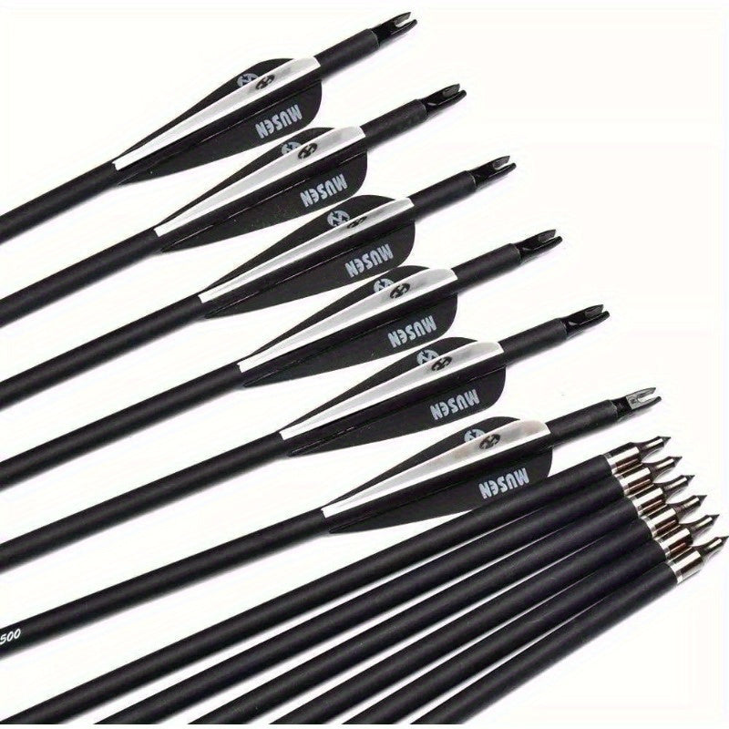 Compound & Recurve Bows Hunting For 12PCS 30" Carbon Arrows Archery 7.8mm SP500