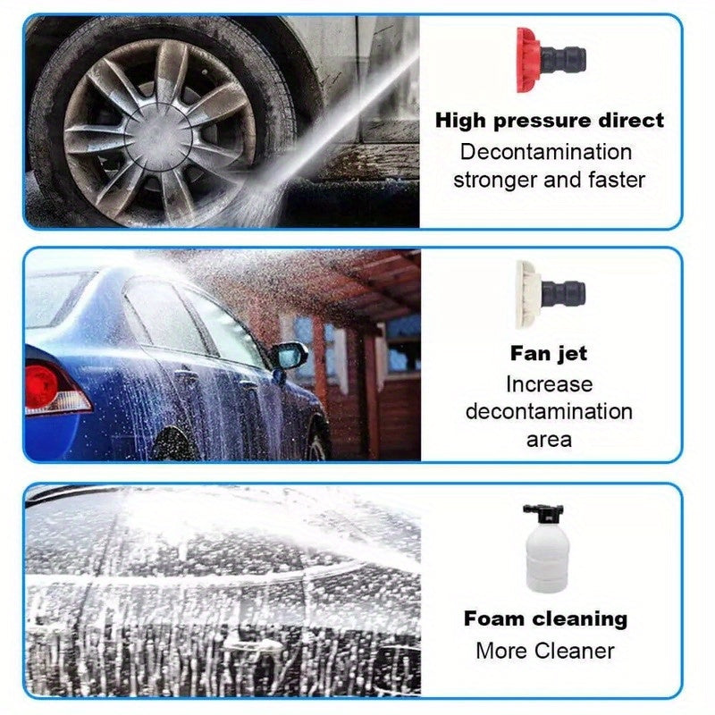 Portable Cordless Electric High Pressure Water Spray Gun Car Washer Cleaner Tool