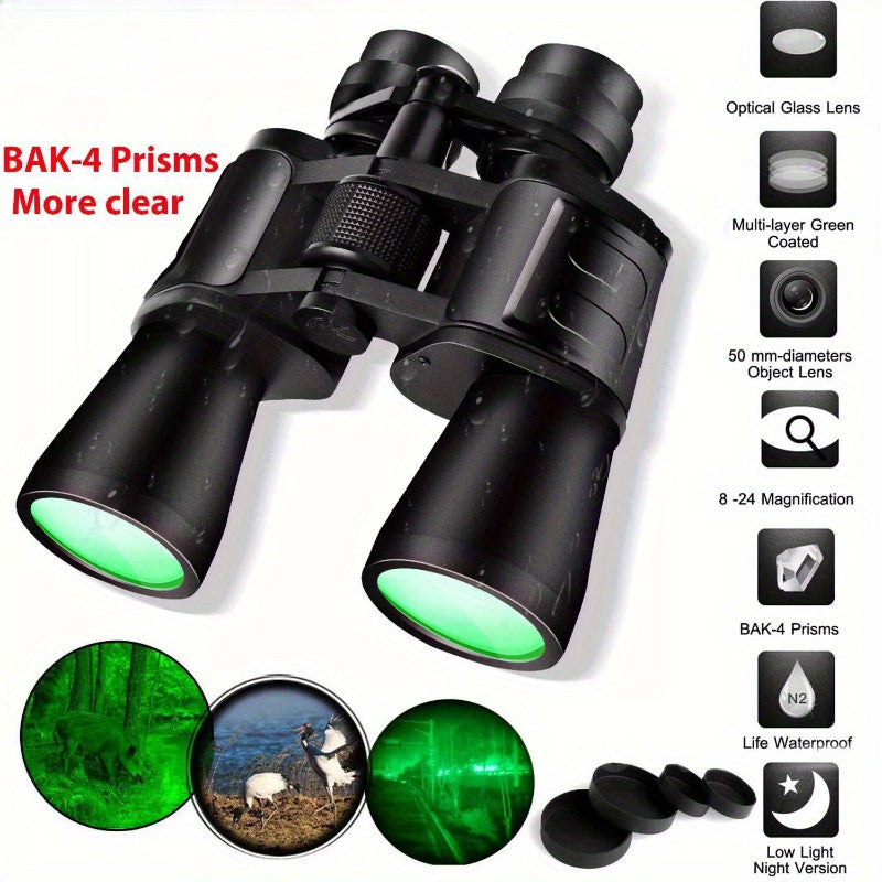 180x100 Travel Binoculars Zoom Low Night Vision Hunting Telescope Outdoor Case