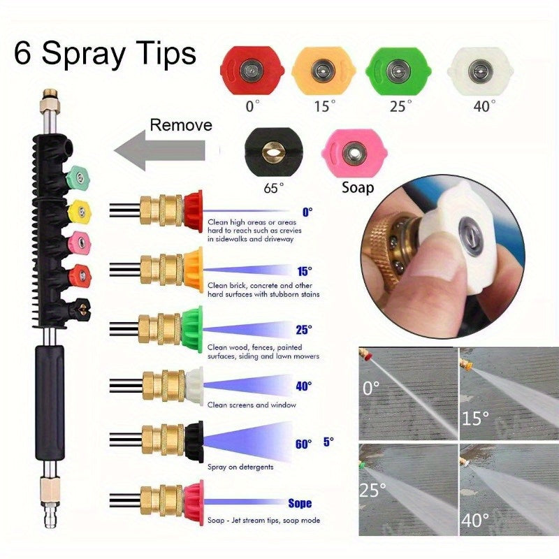 4000PSI Pressure Washer Extension Wand Replacement Lance Drain Cleaner Nozzle