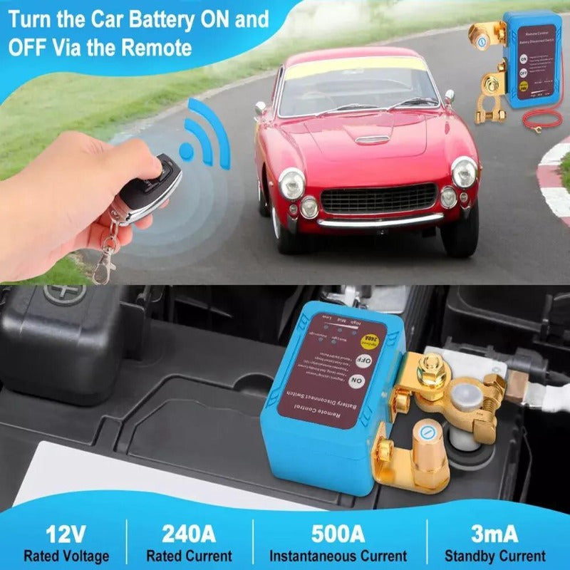 Kill Switch For Car Remote Battery Disconnect Switch 12V 240A Automatic Shut Off