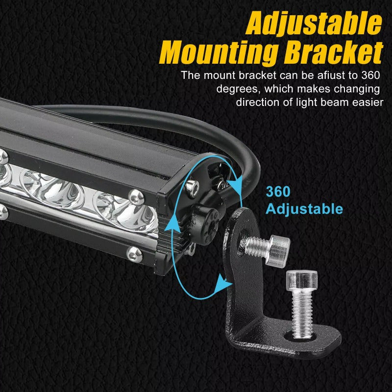 7'' 18W Spot Flood LED Work Light Bar Lamp Driving Fog Offroad SUV 4WD Car Truck ATV Boats Automobile Accesories