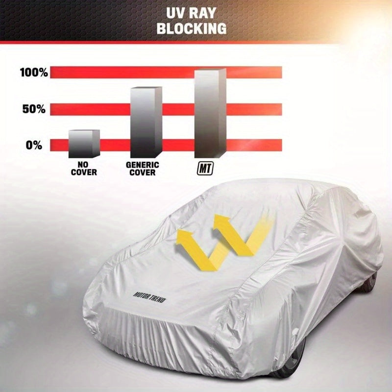 Heavy-Duty Waterproof Car Cover - All-Weather UV, Snow & Rain Protection