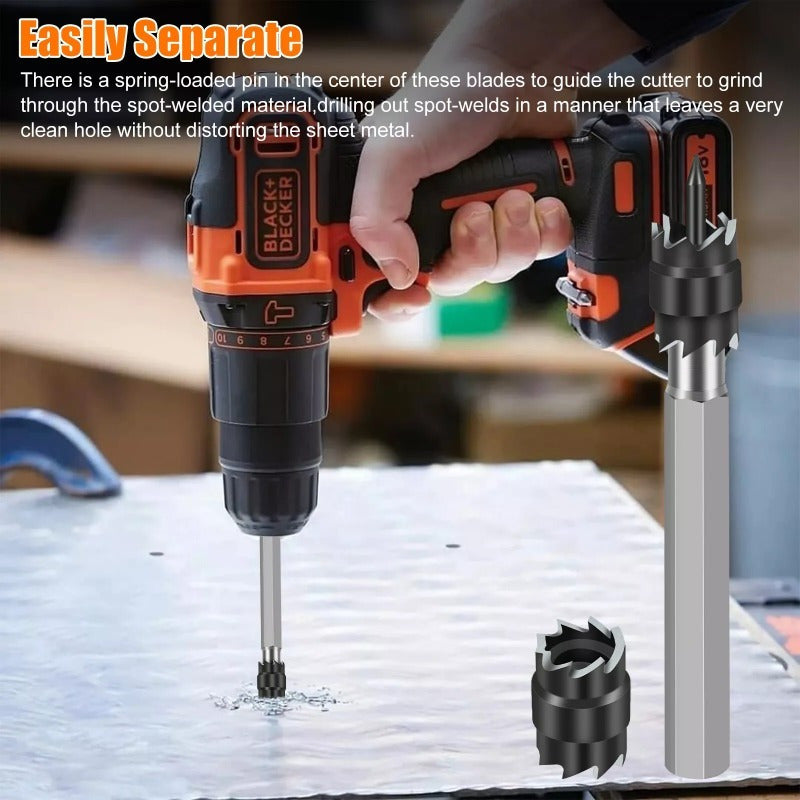 14Pcs 3/8" Double Sided Spot Weld Cutter Remover Drill Bit Welder Cut Rotary Kit Tools & Workshop Equipment High-Speed Steel