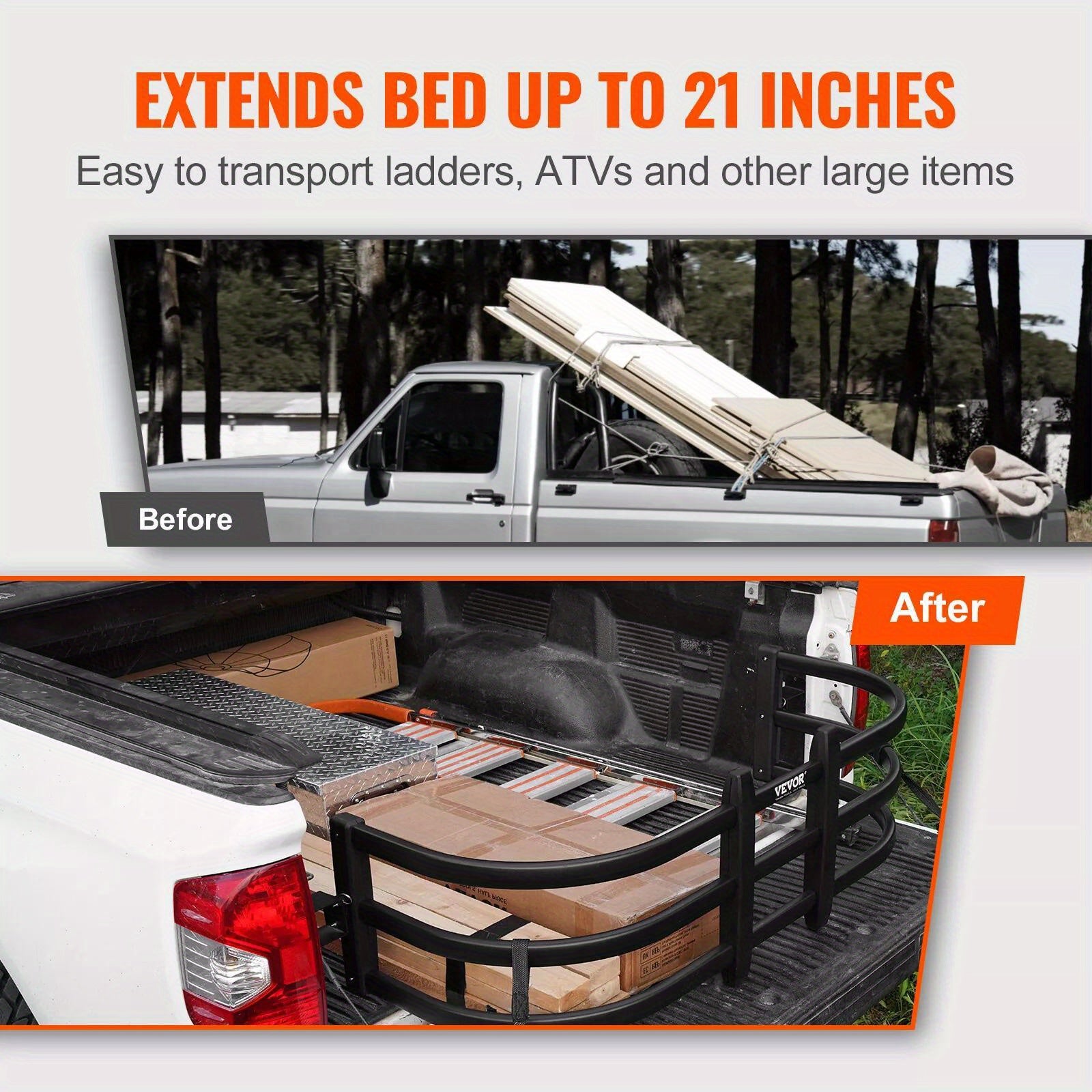 Retractable Truck Bed Extender for Ford F150, Dodge Ram, GMC Tailgate Extension