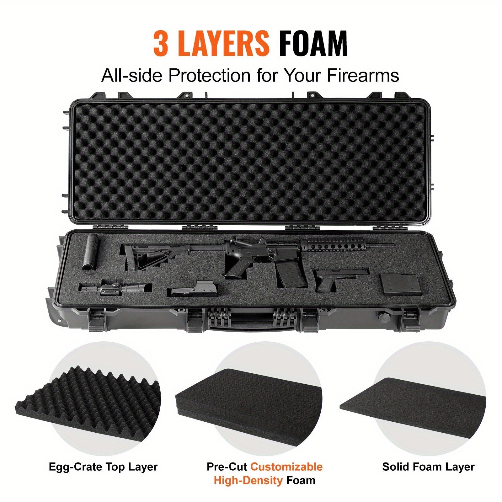 42 in Lockable Tactical Hard Case - Waterproof, Crushproof & Foam-Padded Protection!