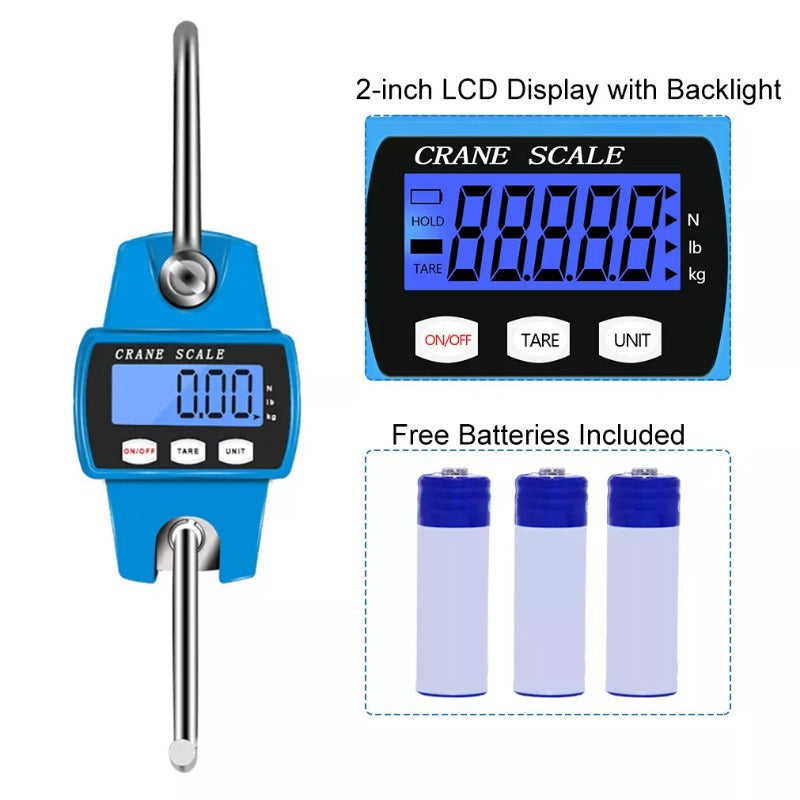 660lb Digital Hanging Scale β Heavy-Duty Hunting, Fishing & Farm Crane Scale with LCD Display, Auto Reset, and Cast Aluminum Case (Portable & Accurate)