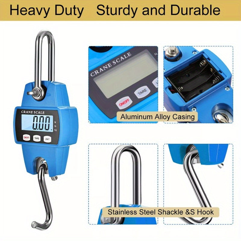 660lb Digital Hanging Scale β Heavy-Duty Hunting, Fishing & Farm Crane Scale with LCD Display, Auto Reset, and Cast Aluminum Case (Portable & Accurate)