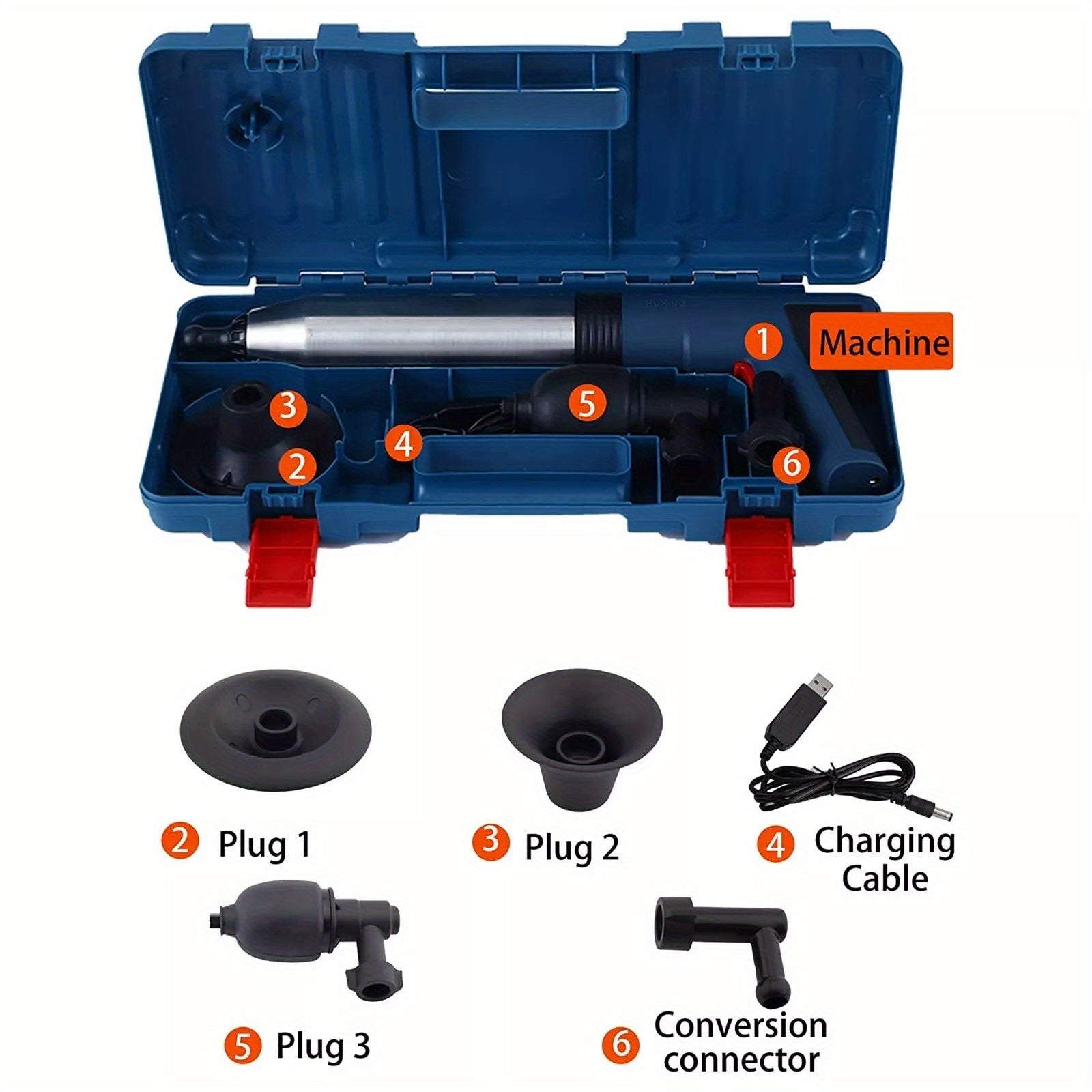 Effective Pipe Unclogging Tool, High-Pressure Air Gun Plunger