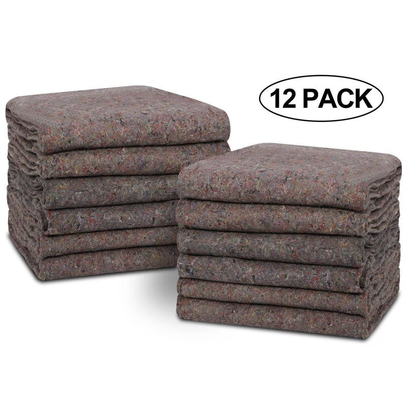 12 Pack Moving Blankets Shipping Furniture Equipment Protection Pads Quilted