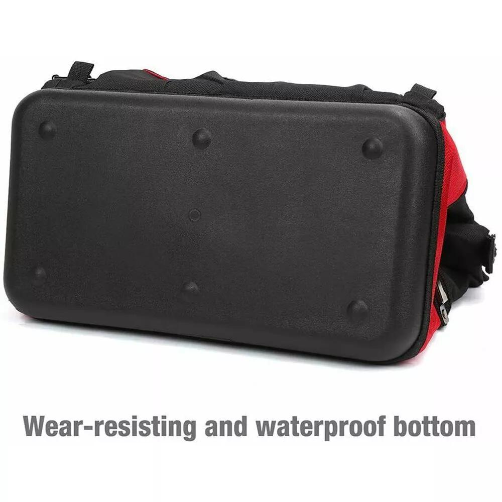 16Inches Wide Mouth Heavy Duty Tool Bag Tool Tote Storage 40Pocket Zipper Bag
