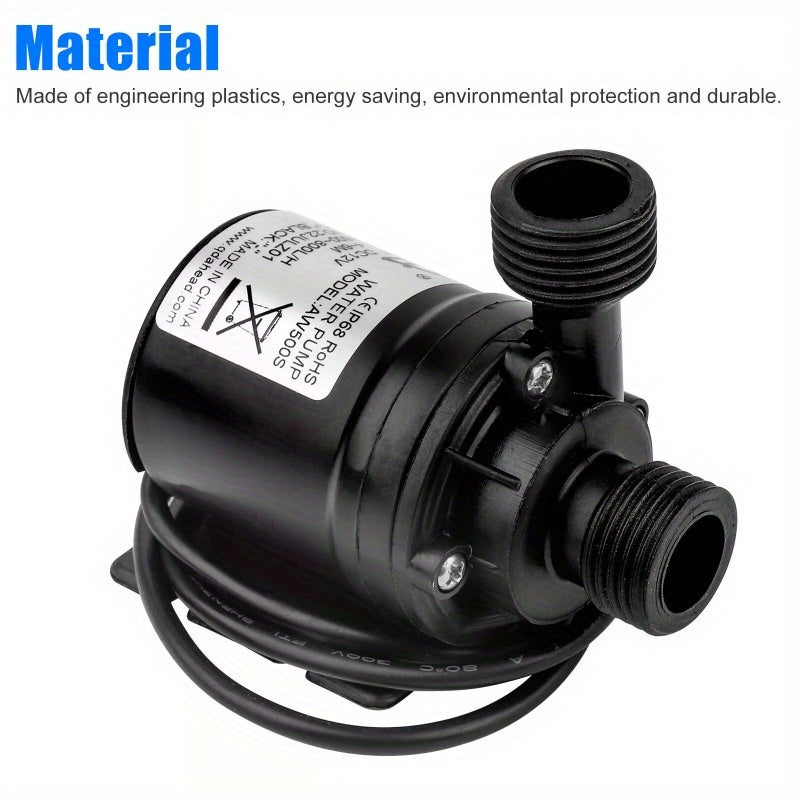 12 V Small High Pressure Brushless Submersible Water Pump Automatic Self-priming Fish Pond Suitable for Solar Hot Water Circulation, RV Hot Water Circulation