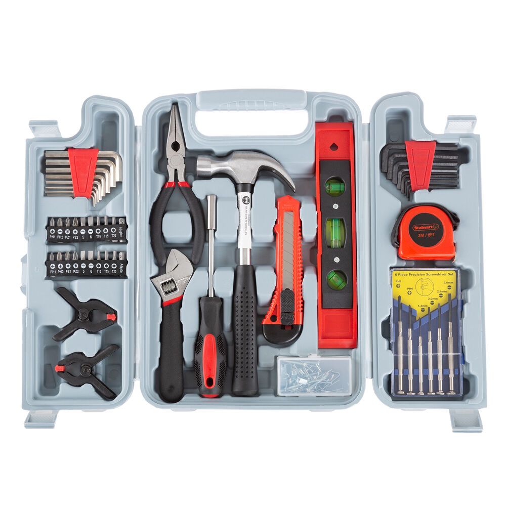 132-Piece Tool Kit with Carrying Case - Essential Hand Tools for Home Use