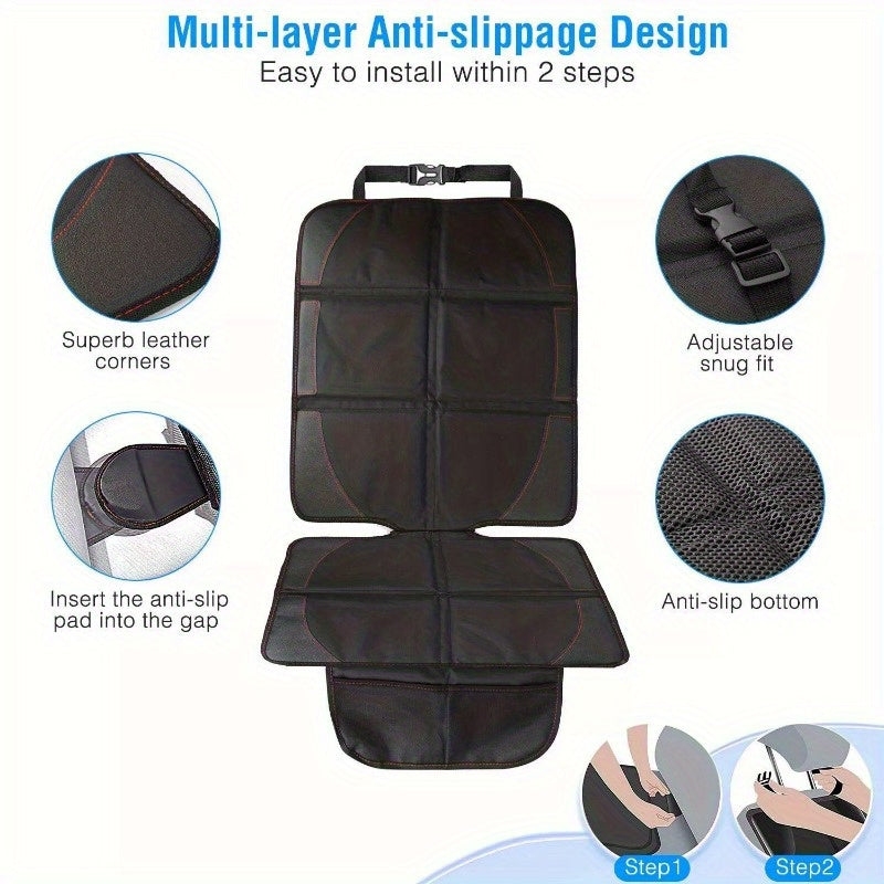 2 PCS Car Seat Protector Mat Booster Padding Cushion Leather Cover
