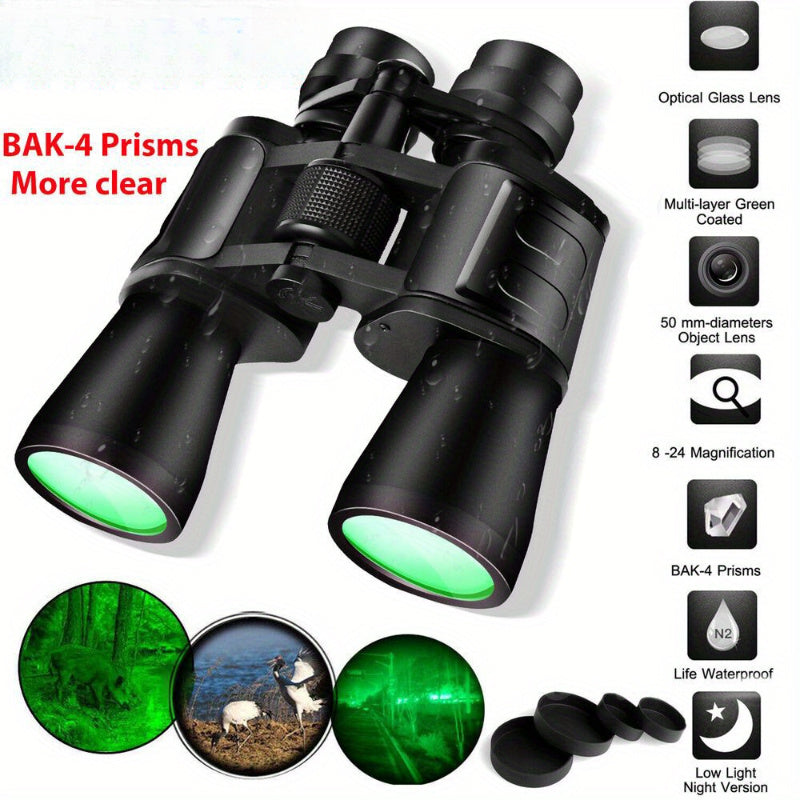 180x100 Travel Binoculars Zoom Low Night Vision Hunting Telescope Outdoor Case