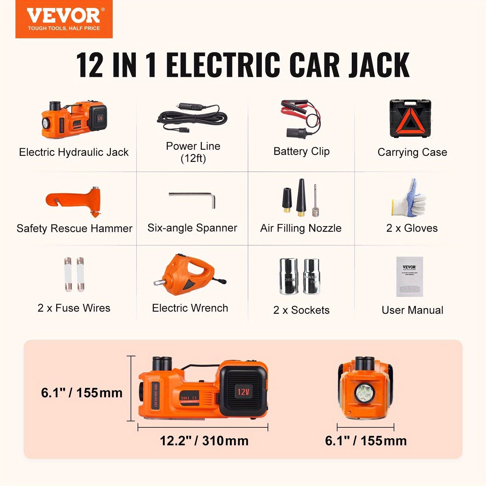 5-Ton Electric Car Jack & Impact Wrench