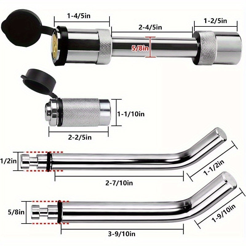 Trailer Hitch Security Lock Set Share the Same 2 Keys