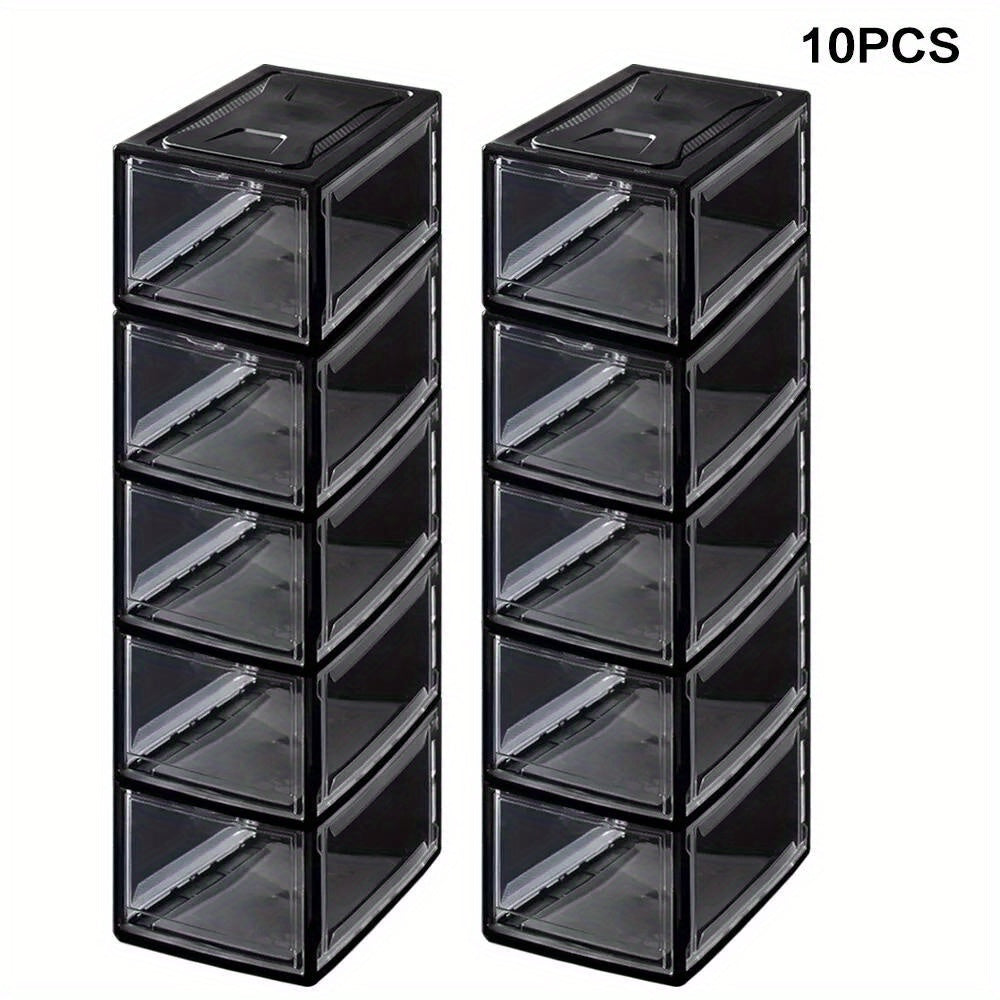 10Pack Shoe Box Stackable Magnetic Drop-Front Sneaker Container Storage Case XL