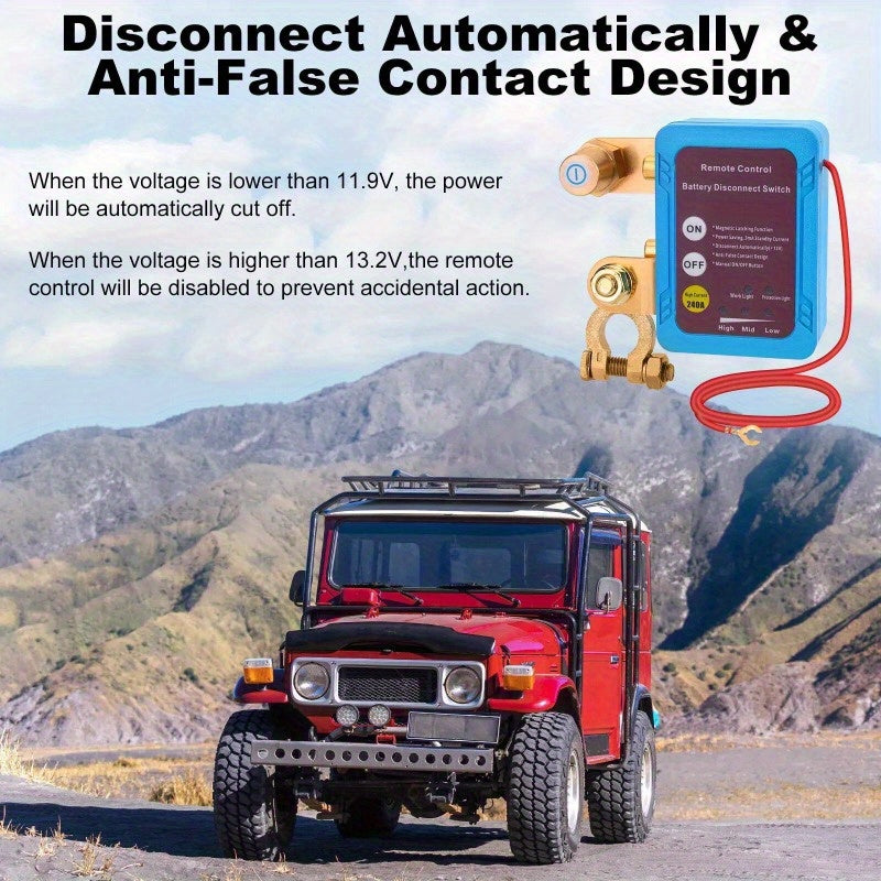 Kill Switch For Car Remote Battery Disconnect Switch 12V 240A Automatic Shut Off