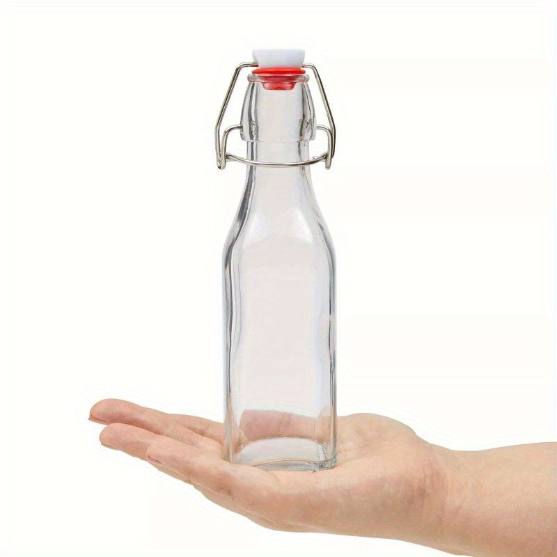 6 Pcs 8 oz Swing Top Glass Bottles with Cleaning Brush for Multi Purpose Use