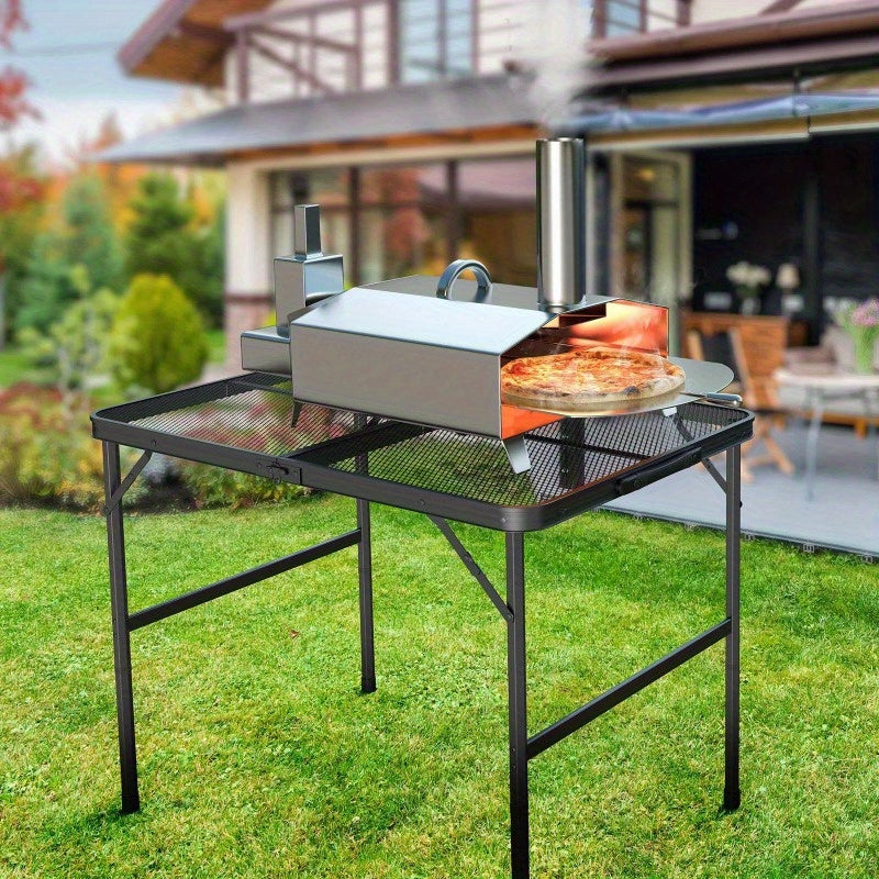 New Camping Table 3 ft Folding Grill Table with Mesh Desktop Portable Aluminum